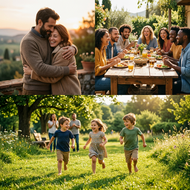 A happy family creating beautiful memories together